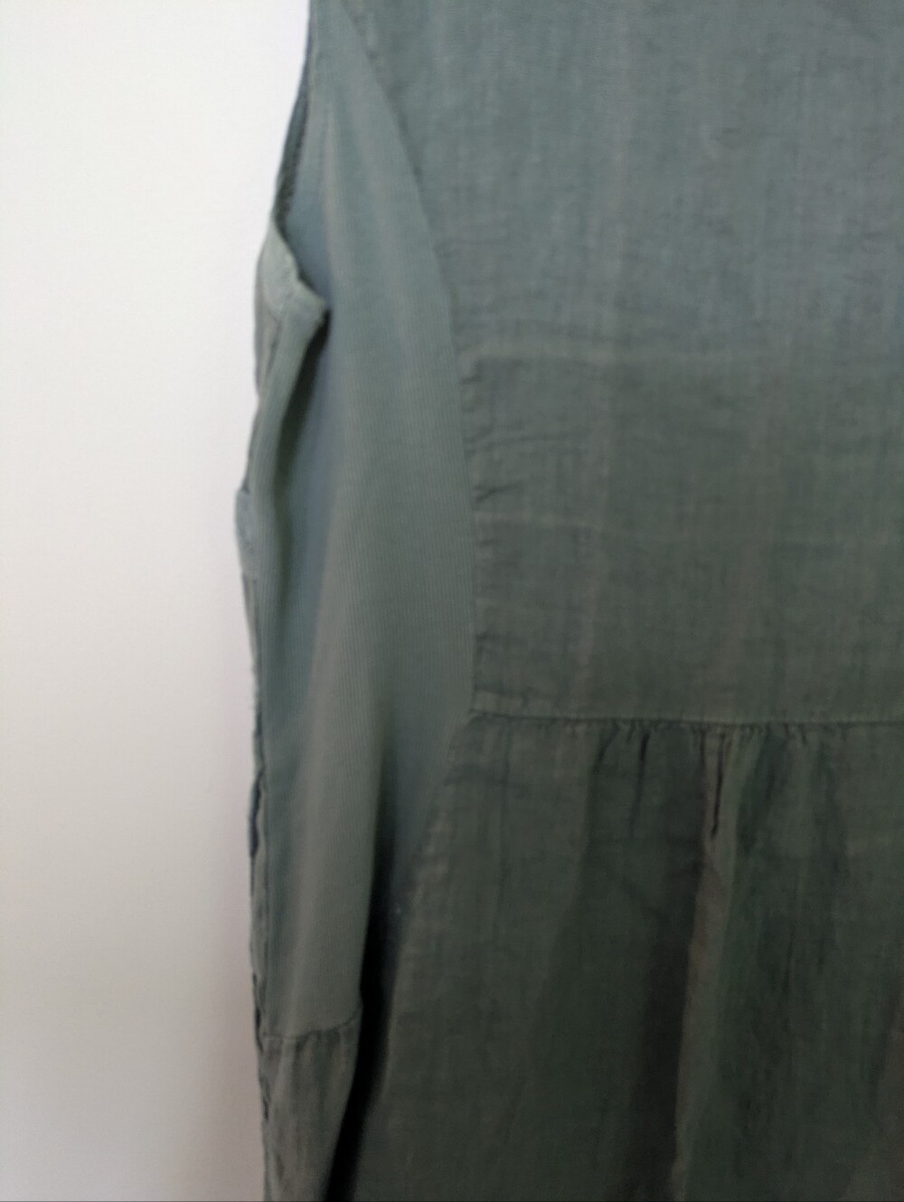 Lina Tomei Dress Linen Italy Teal Medium - Picture 5 of 9